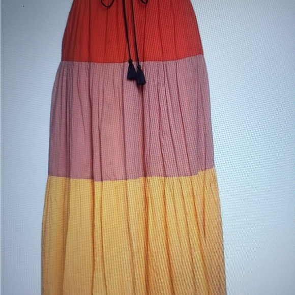 Tri-colored maxi skirt. - Picture 4 of 4